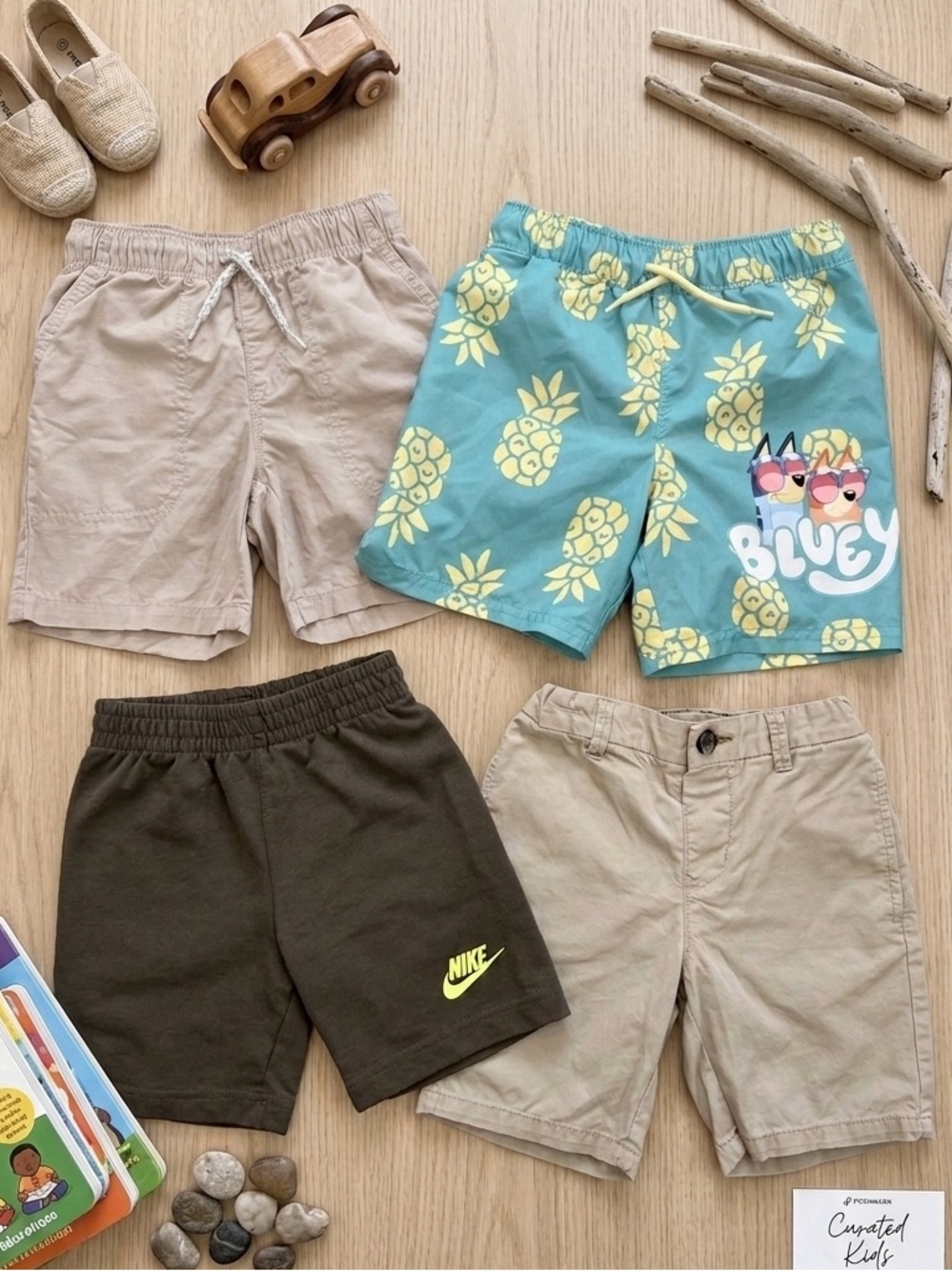 Nike Bluey H&M Oki Doky Boys Shorts Lot 4T | 4 Piece Summer Bundle